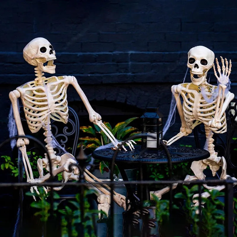 90cm tall movable joint Halloween skeleton plastic model for outdoor decoration