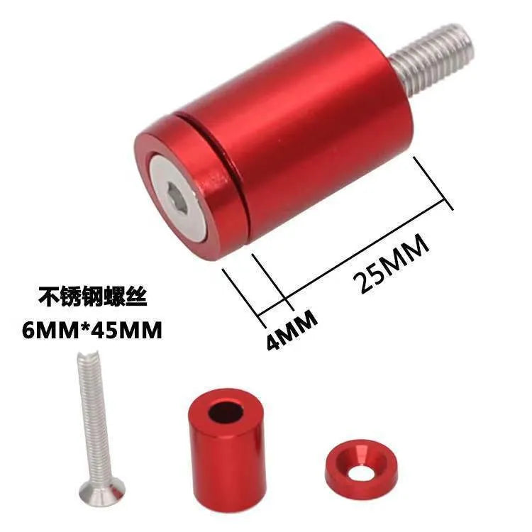 Aluminium car machine cover shim kit with screws, nuts and washers in red, blue and black colours