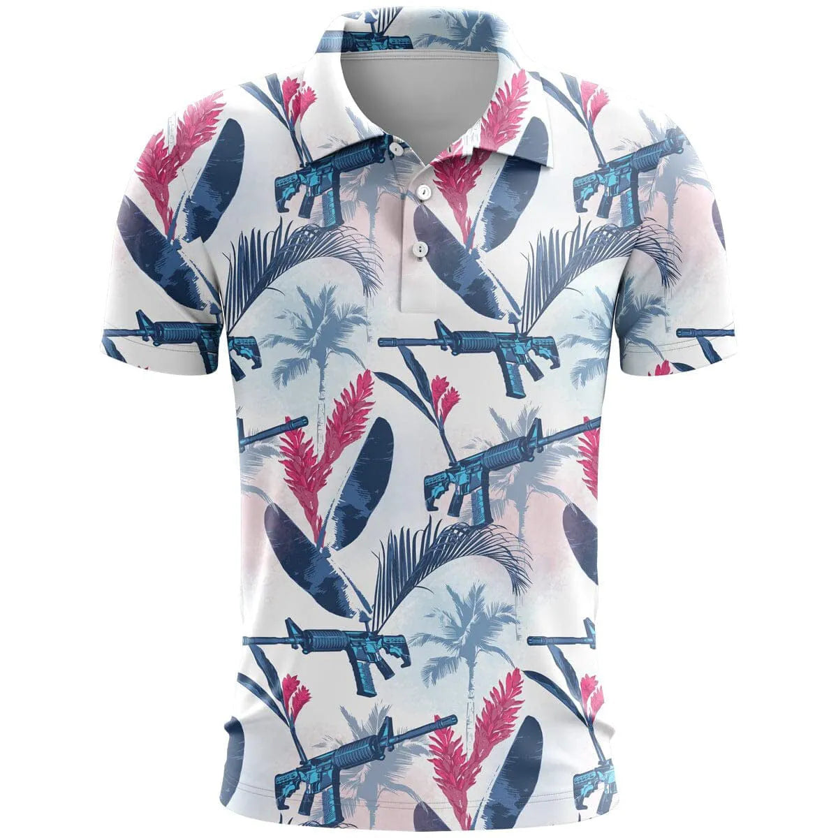 3D printed pattern on a loose fit short sleeve sports top made from bird eye polyester cloth.