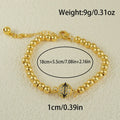 Arabic-style copper bracelet with heart shape and round zircon stones, electroplated women's jewellery