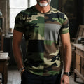 Loose fit short sleeve t-shirt with a creative 3D art retro pattern design