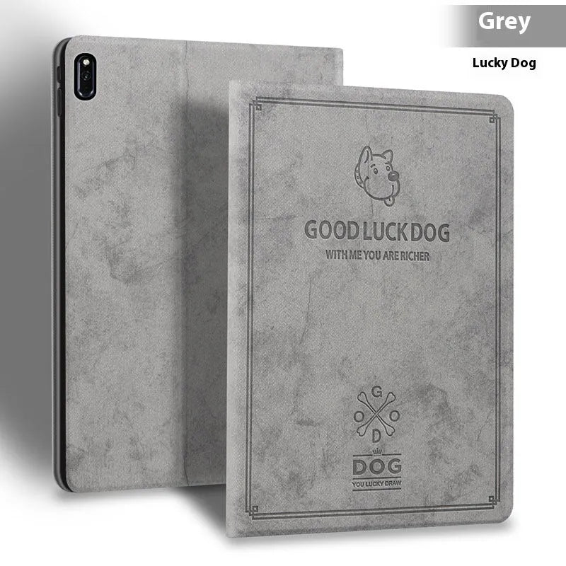 iPad protective case with soft TPU leather shell in clamshell design showing colour options