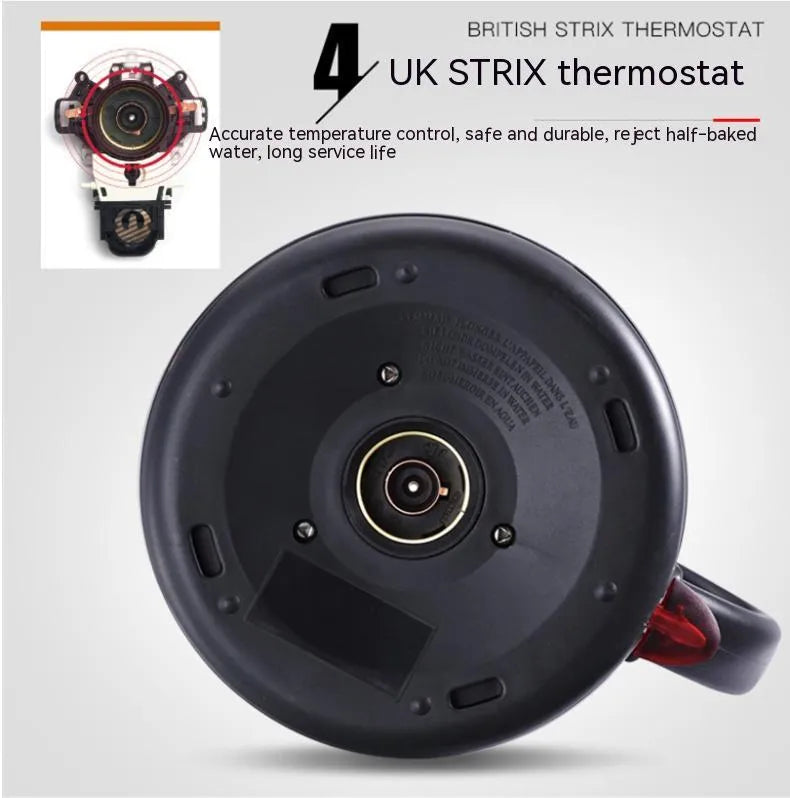 Gold automatic stainless steel electric kettle with touch controls and 1 litre capacity.