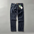Men's straight leg American retro style jeans in primary colour denim fabric