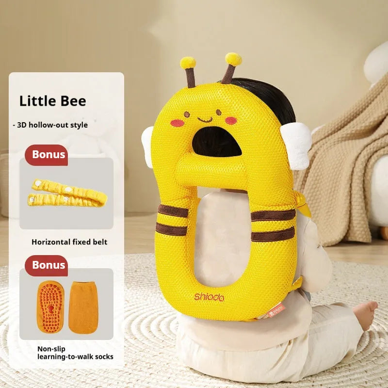 Cartoon baby anti-collision pillow in Little Dinosaur design for toddler fall protection.