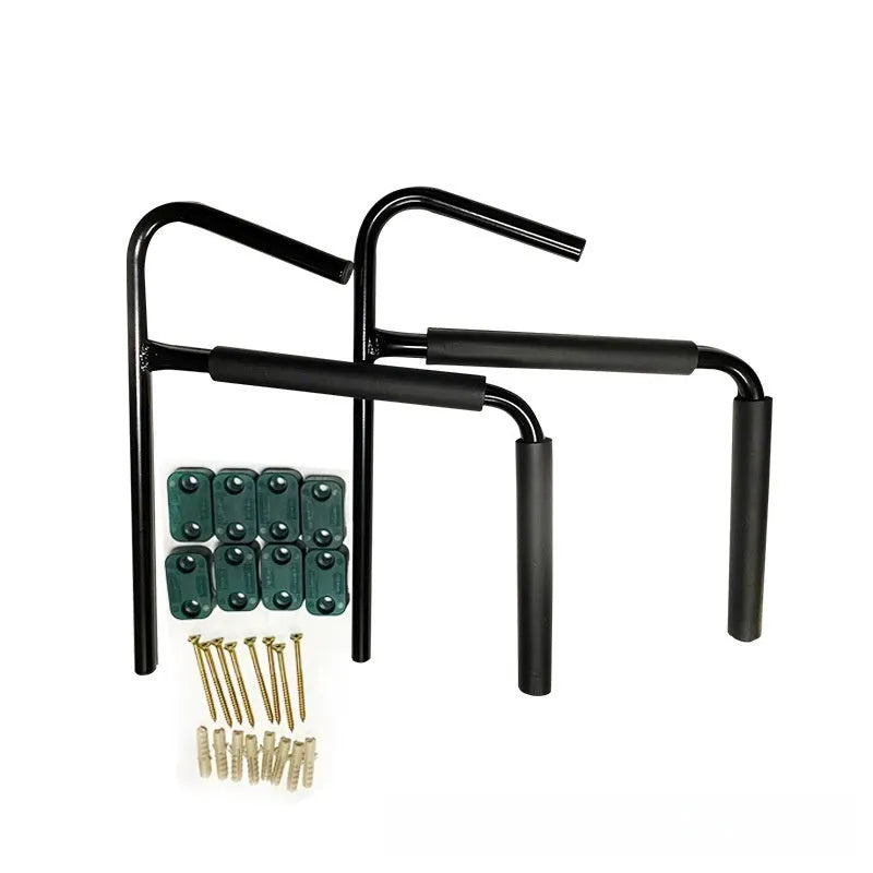 Carbon steel kayak and surfboard wall storage rack with wall-mount design