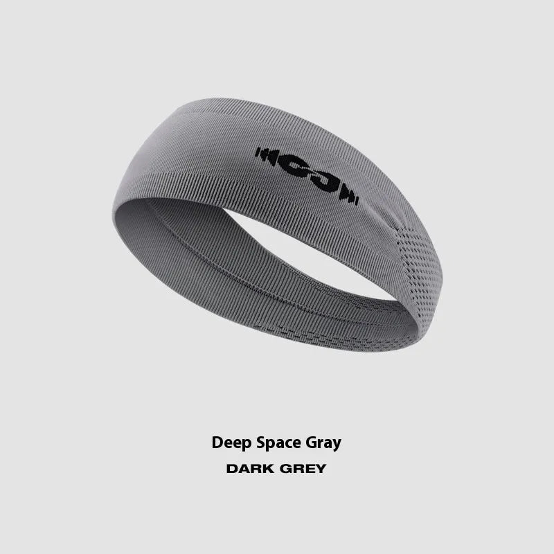 Seamless knitted exercise hair band in black, grey, or blue for running and cycling sports