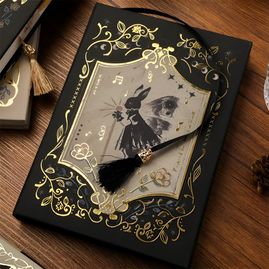 A5 retro gothic style notebook with art covers including Pan Shen's Maze, Forest, and Red Fruit Temptation designs