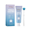Tongue coating cleaning gel tube and brush for oral hygiene measuring 17cm