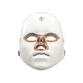 Rechargeable LED beauty mask with touch controls in black, white, or rose gold finish