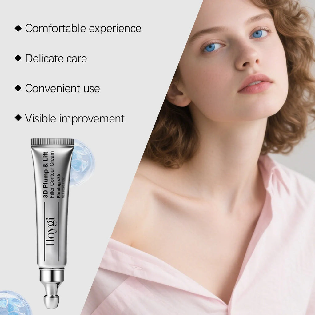 20g moisturising eye cream jar with ceramide and peptide formula measuring 3cm by 13.3cm