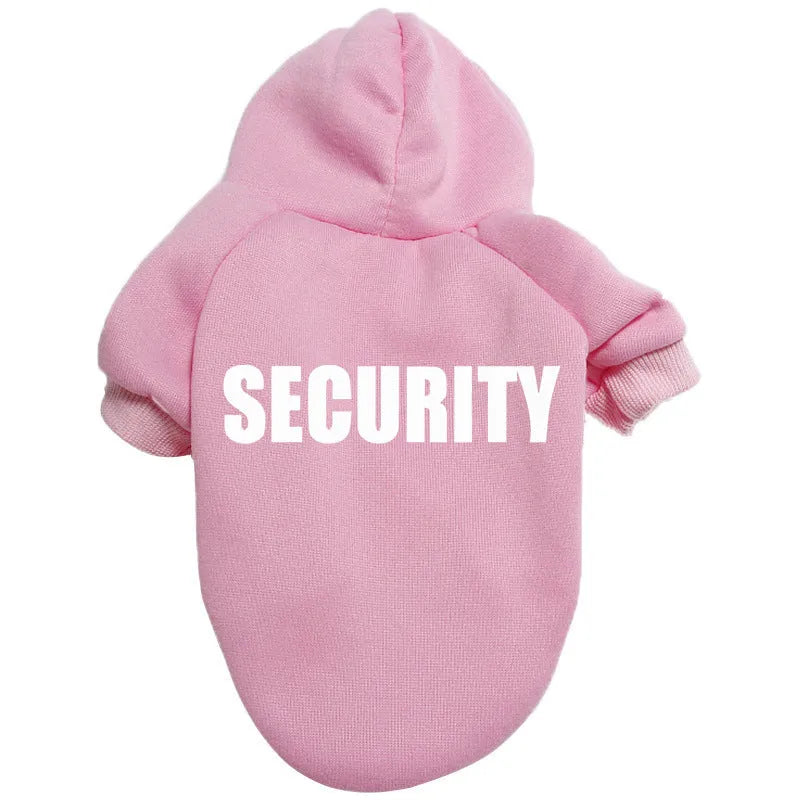 Solid colour warm printed pet clothing in polyester, unisex British style, sizes XS to 9XL, colours blue black red pink grey grey-black