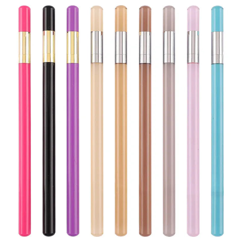 Transparent acrylic mechanical pencil with alloy tip showing internal lead mechanism