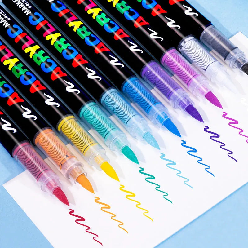 Set of acrylic marker pens for painting and graffiti art in multiple colour options