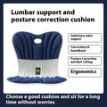 Ergonomic office seat cushion for posture correction with waist support in five colour options