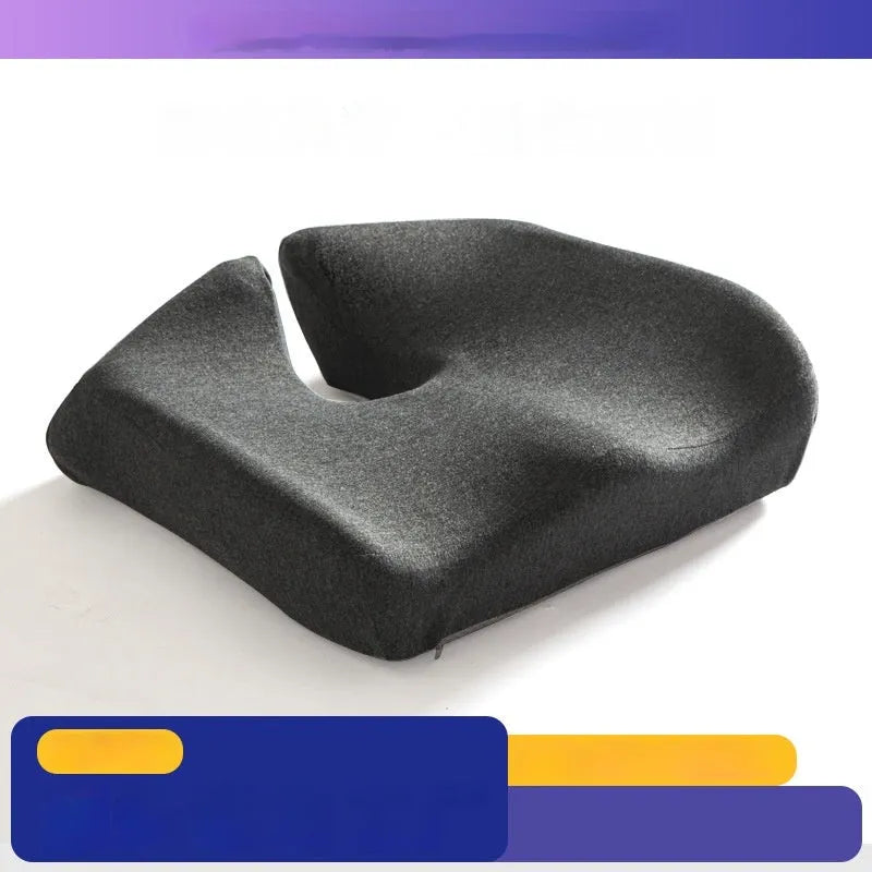 Memory foam office chair cushion in grey colour with 36x40x11cm dimensions