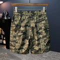 Men's camouflage cargo shorts in loose-fit quick-drying cotton blend fabric