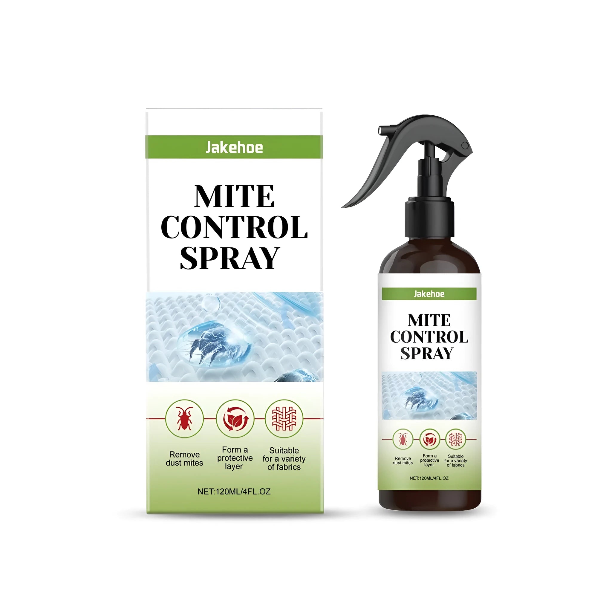 120ml bottle of mite control spray with spray nozzle