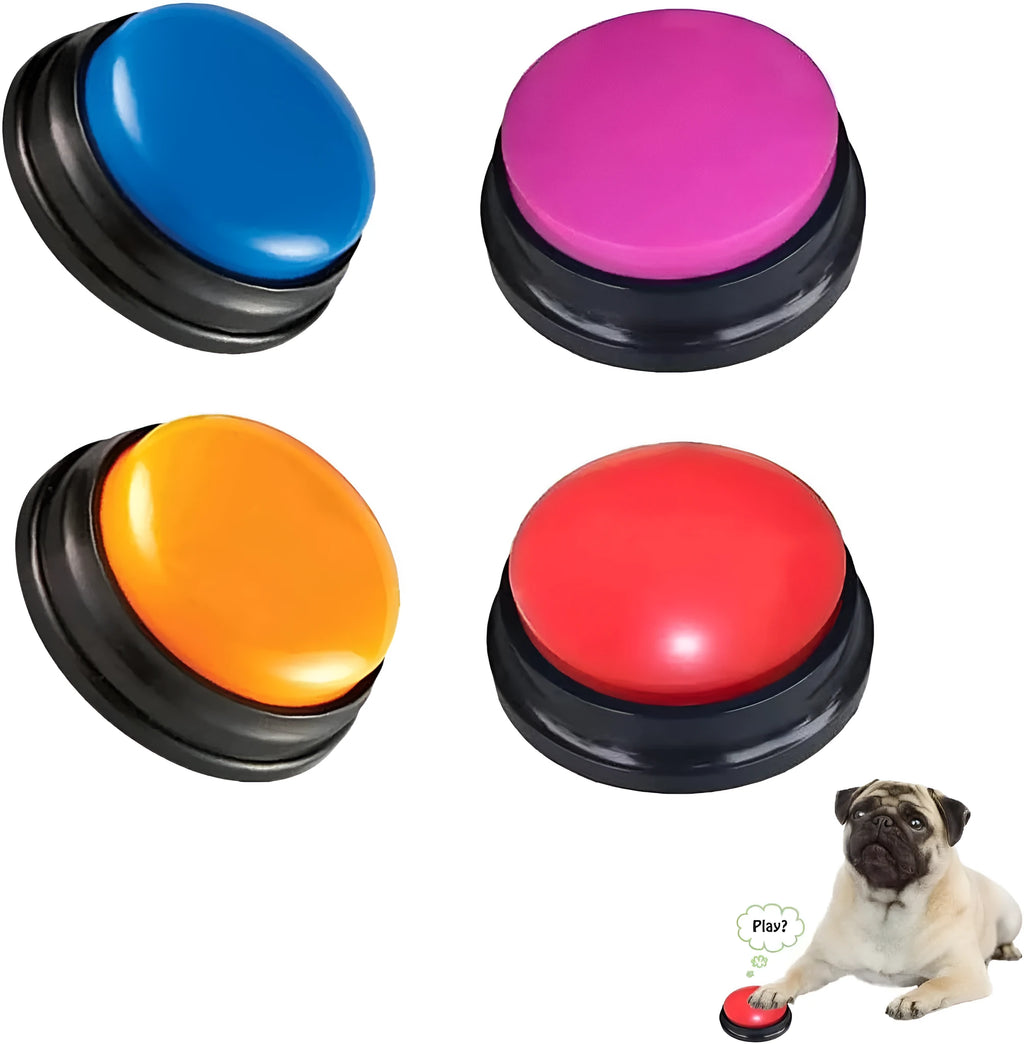Voice recording button for pet training with 30-second capacity in five colour options