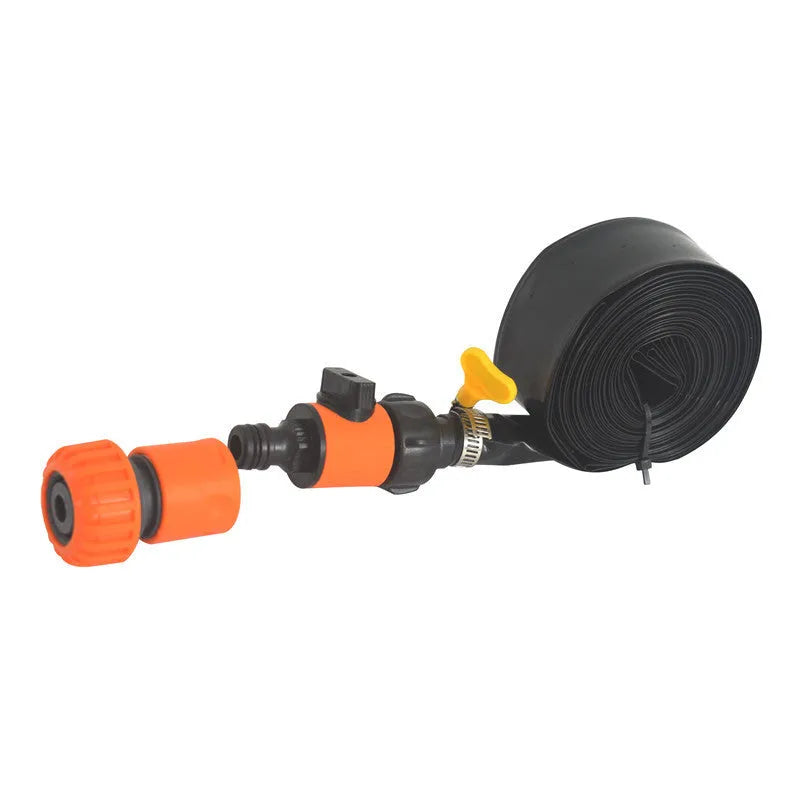 Blue portable garden sprinkler with PVC switch and solar water cooling technology