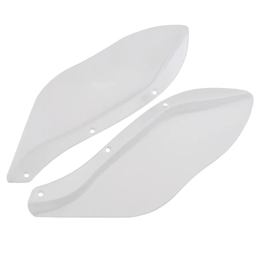 ABS side wing head covers for Harley-Davidson touring motorcycles in black or transparent