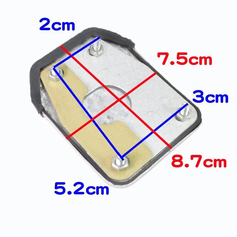 Motorcycle brake pedal skid plate metal footplate accessory for scooters and electric vehicles