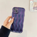 Silicone iPhone 17 case with water ripple design in multiple colour options