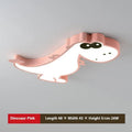 Cartoon dinosaur ceiling light with 48cm diameter and aluminium construction for children's bedrooms