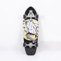 White 31-inch maple wood street scooter skateboard for urban commuting