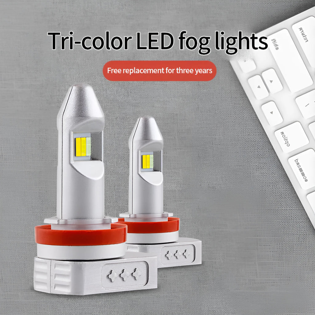 Aluminium housing LED fog lamp bulb for universal car and motorcycle fitment in H8 H11 9005 formats
