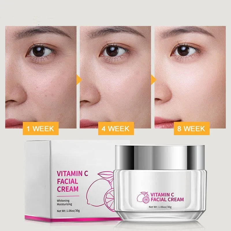 30g Vitamin C face cream jar measuring 6x6x5.2cm for universal skin care
