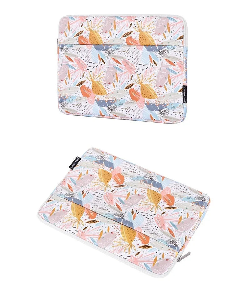 White waterproof 14 inch laptop sleeve inner bag made from PU leather