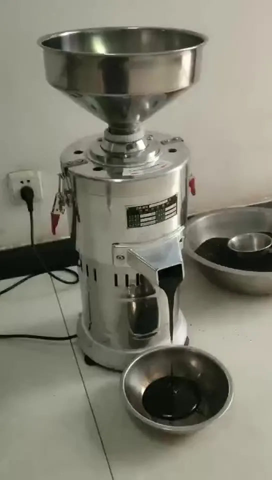 Electric sesame paste grinding machine with stainless steel and aluminium construction