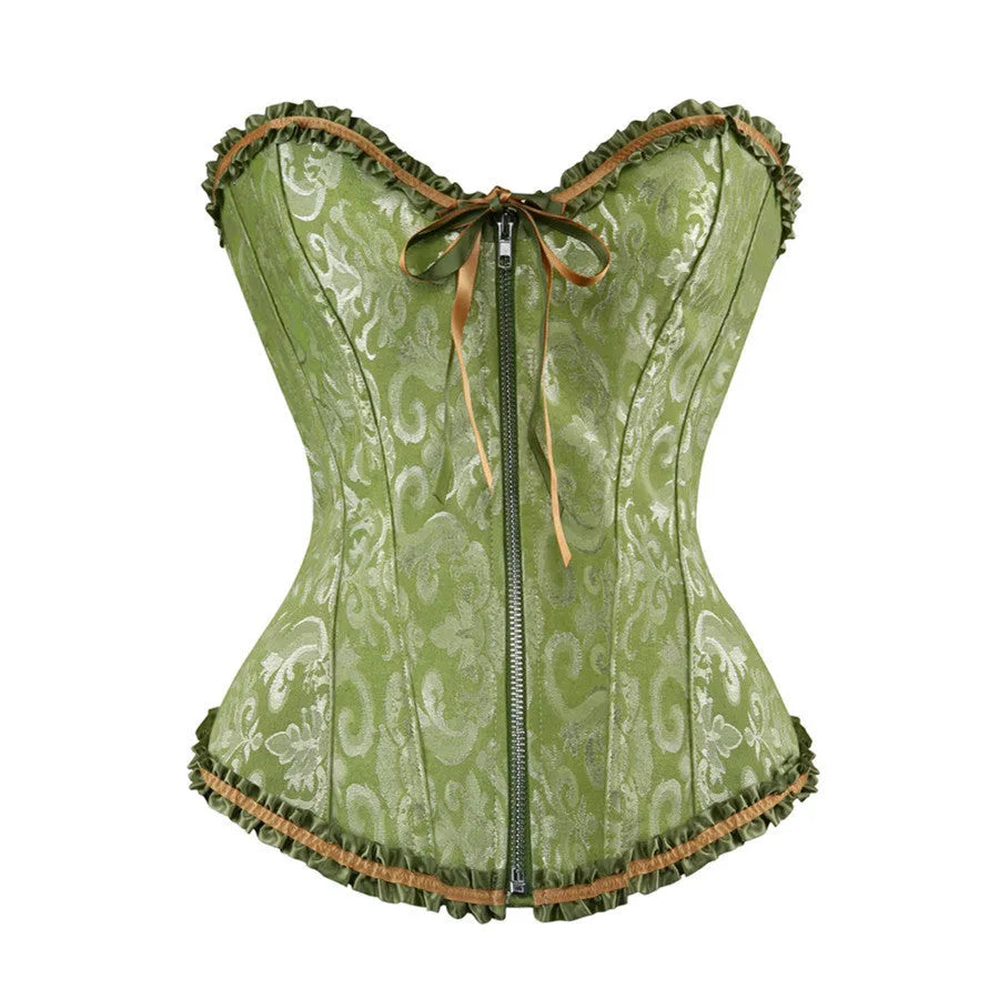 Court Women's Zipper Jacquard Corset waistband in spandex, shown in a selection of available colours.