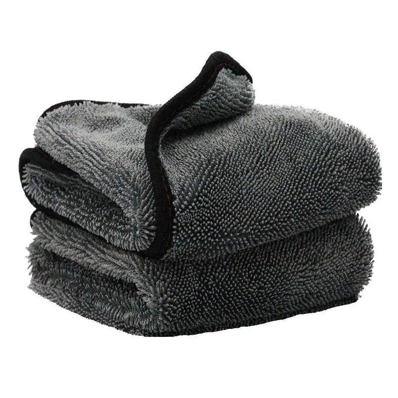 Grey 40x40cm square microfiber car wash drying towel