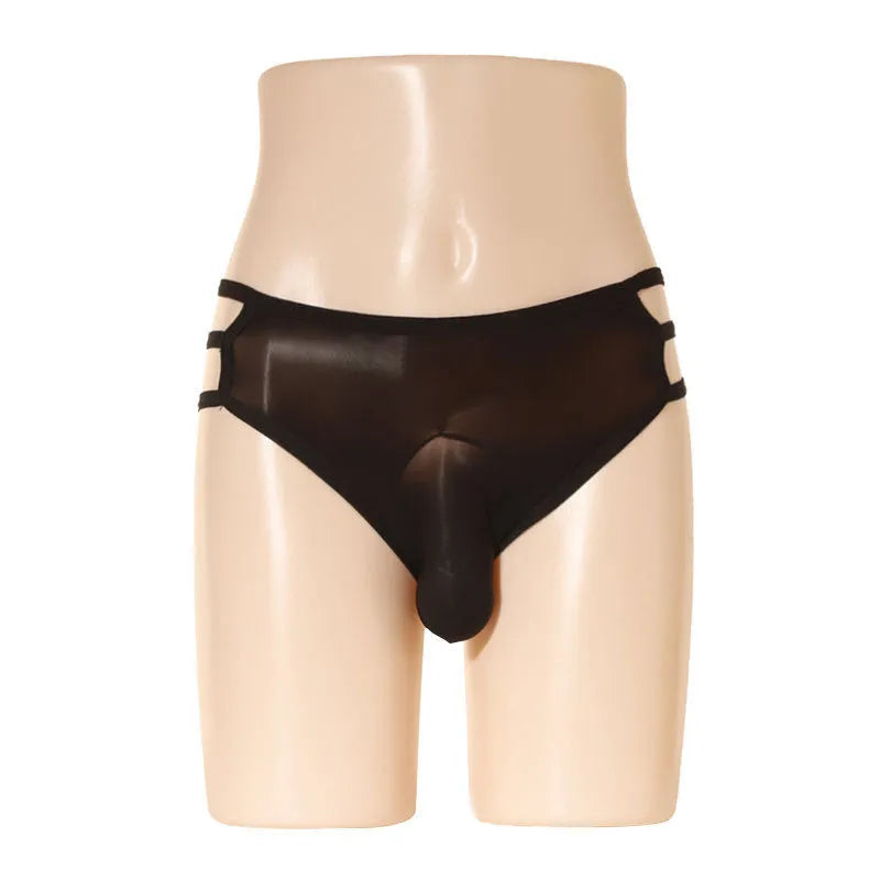 Men's transparent elephant nose shorts in nylon available in nine colours with mid-waist design