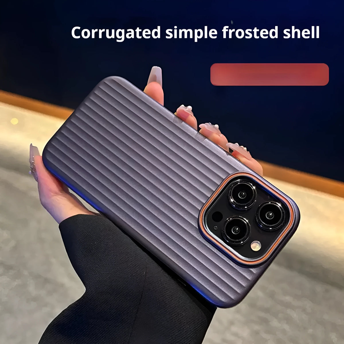 Anti-drop frosted PC half-pack phone case for iPhone in black, dark purple, gray, or silver.