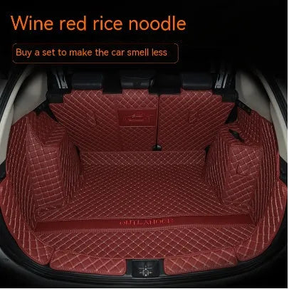 Mitsubishi Outlander boot liner mat with 3D raised edges in a non-slip TPE XPE material.