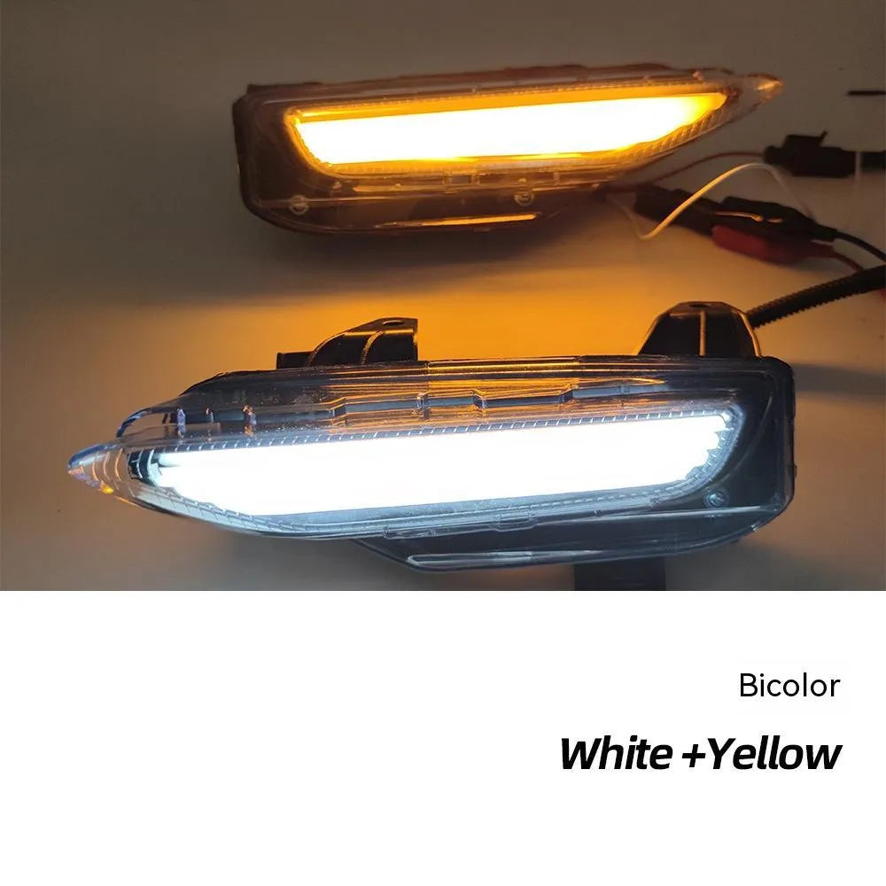 Infiniti Q50 Q70 front bumper LED daytime running and fog light replacement kit with ABS housing