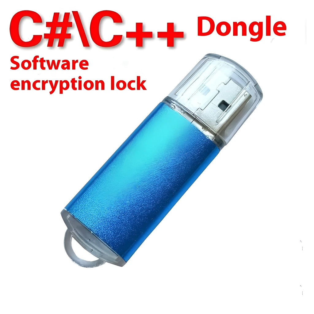 Software encryption lock USB dongle with metal shell showing six colour options