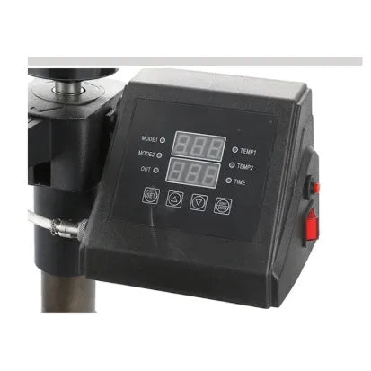Black thermal transfer heat press machine with 70cm platen for t-shirt and fabric printing