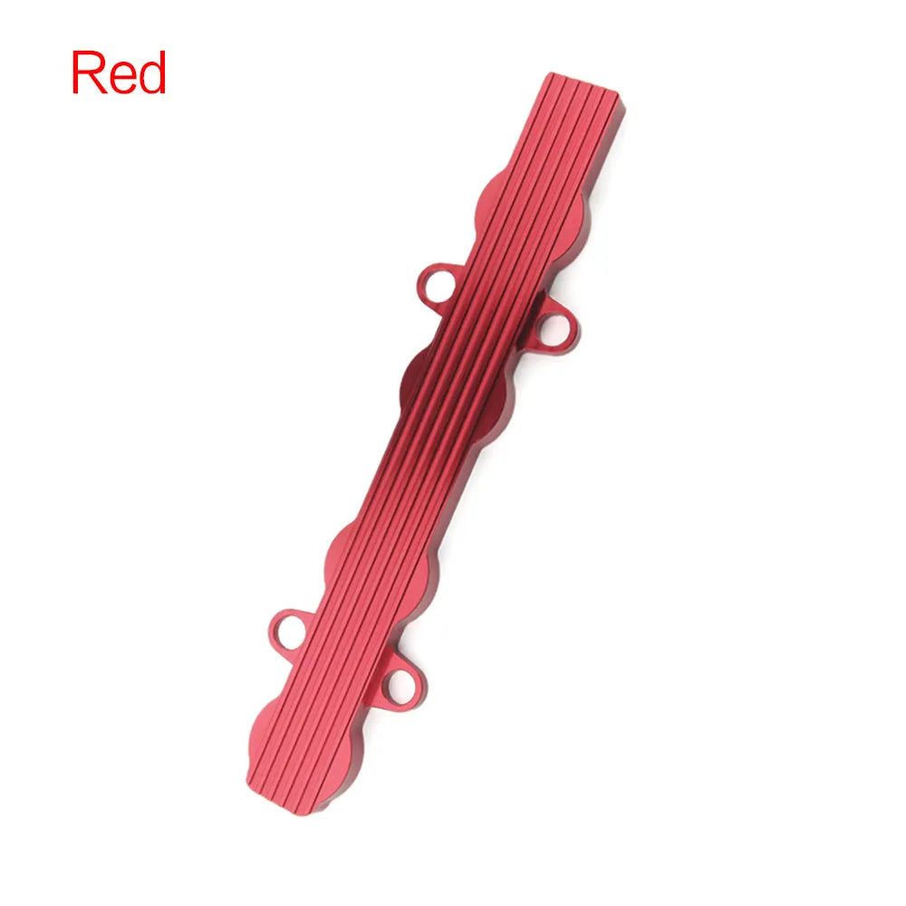 Aluminum engine harness housing in blue red silver colour options with hole and no-hole configurations