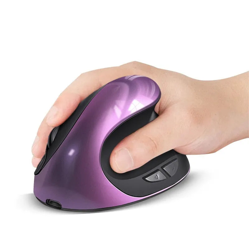 Vertical wireless ergonomic mouse in multiple colours with charging capability