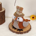 Thanksgiving harvest owl pendant ornament in orange and green colours for window or desktop decoration