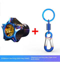 Motorcycle key head cover in T6 aluminium alloy showing hexagonal, five-pointed star, and plum blossom design options