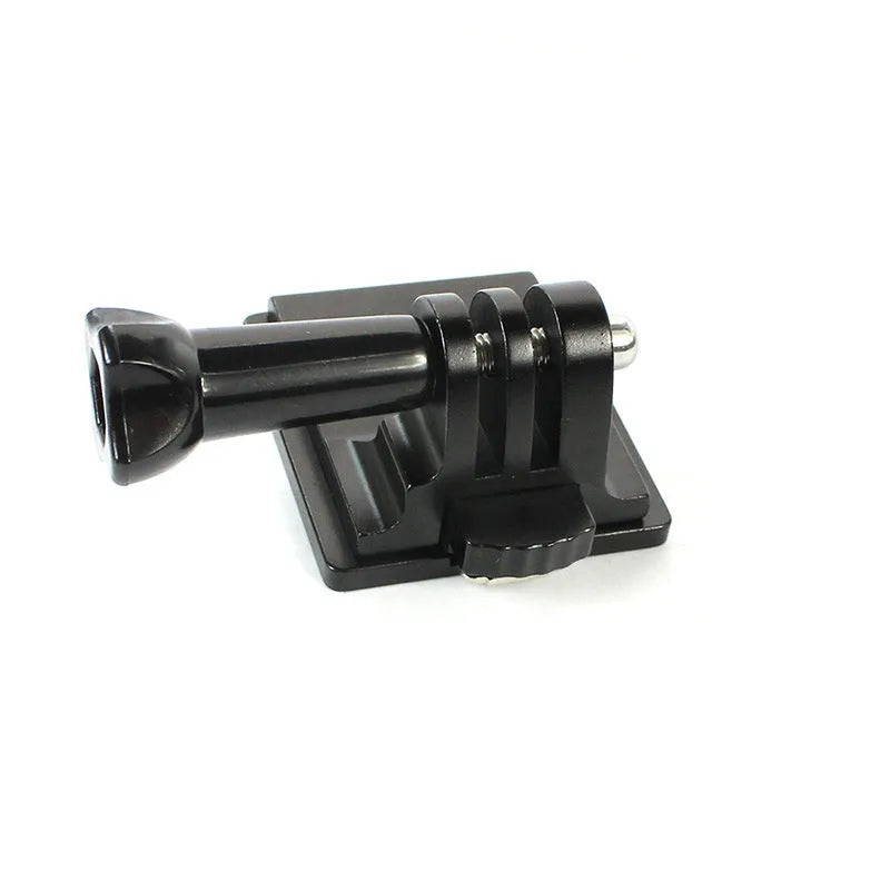 Black GoPro helmet holder with extension rod and quick release bracket for Hero 3 and 4 cameras