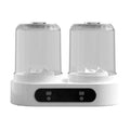 White USB-powered portable mini washing machine with two buckets and mechanical controls.
