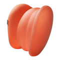 Grey and orange car pillows for head and lumbar support with memory foam filling
