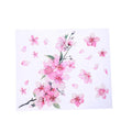 Pink cherry blossom car sticker on vehicle surface showing two size options for customisation