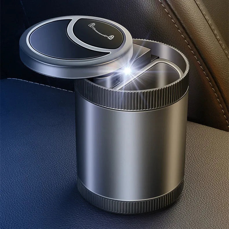 Vehicle mounted automatic sensing ashtray with USB power in black, blue, grey or red colours
